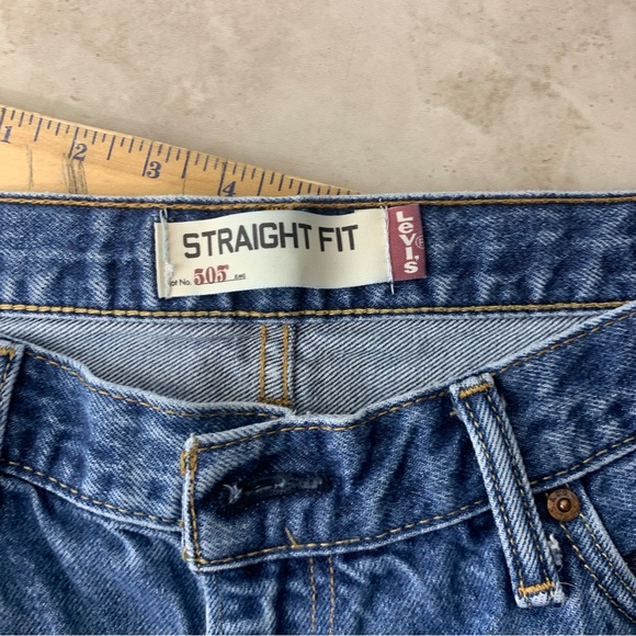 Levis Men Size 40 x 32 Jeans 505 Regular Fit Straight Light Wash Pants Cotton - Picture 7 of 8